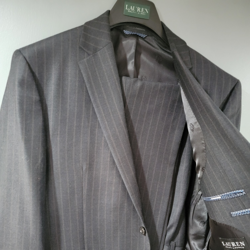 Ralph Lauren  Men's Wool Flannel  Classic Fit Suit 2Piece